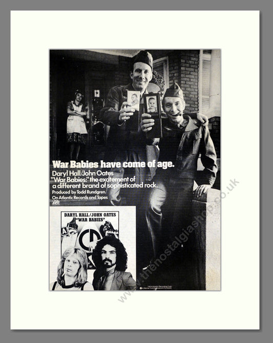 Daryl Hall / John Oats - War Babies. Vintage Advert 1974 (ref AD301914)