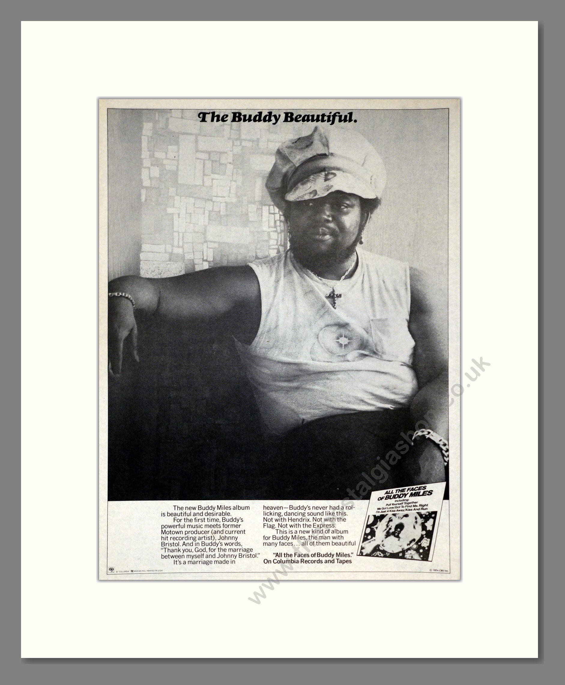 Buddy Miles - The Buddy Beautiful. Vintage Advert 1974 (ref AD301916)