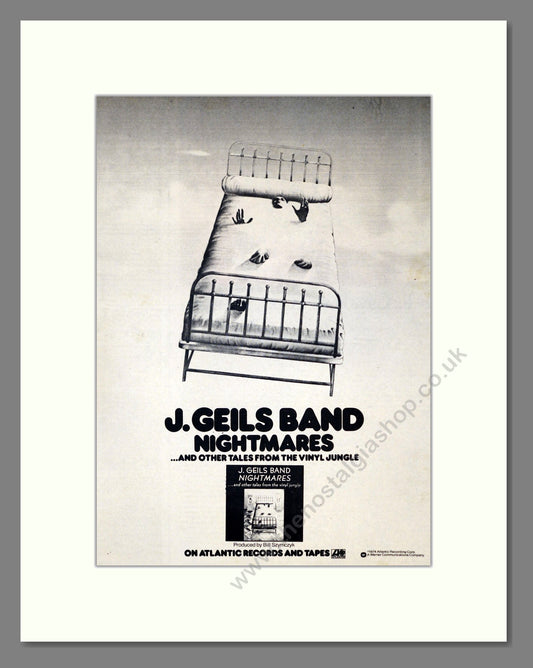 J. Geils Band - Nightmares. Vintage Advert 1974 (ref AD301920)