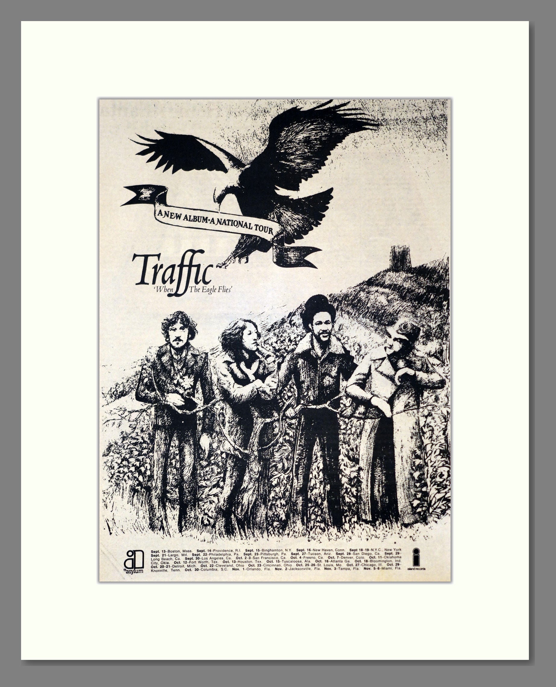 Traffic - When The Eagle Flies. Vintage Advert 1974 (ref AD301923)