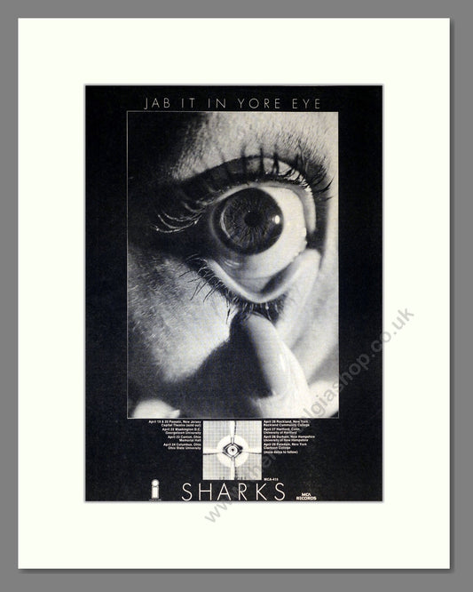 Sharks - Jab It In Yore Eye. Vintage Advert 1974 (ref AD301932)