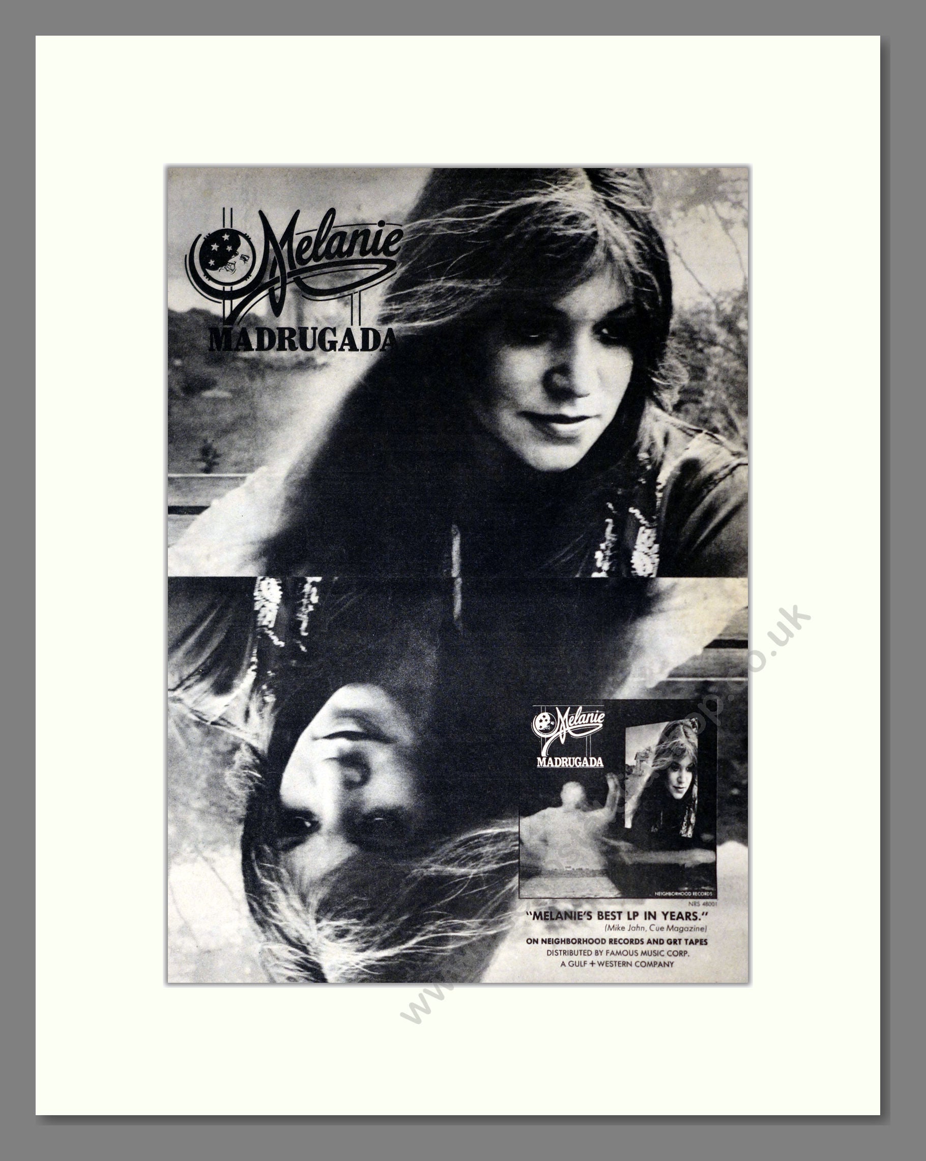 Melanie - Madrugada. Vintage Advert 1974 (ref AD301934)