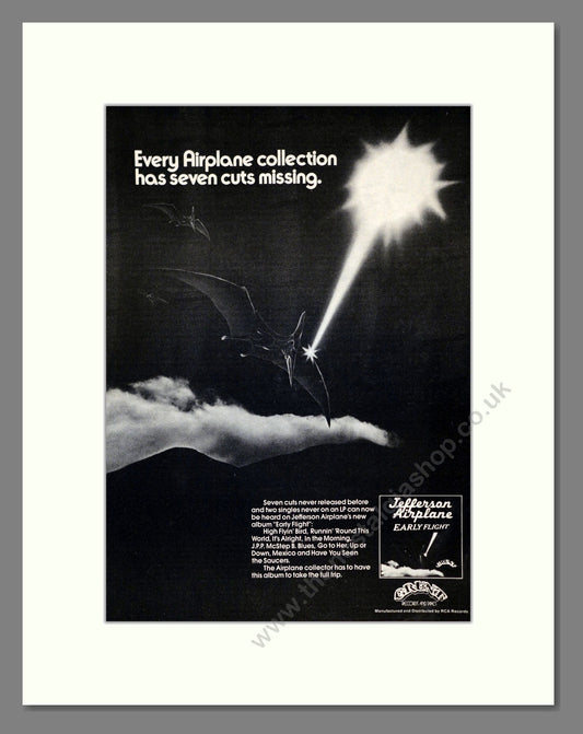 Jefferson Airplane - Early Flight. Vintage Advert 1974 (ref AD301936)