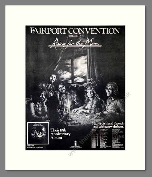 Fairport Convention - Rising For The Moon. Vintage Advert 1975 (ref AD301952)