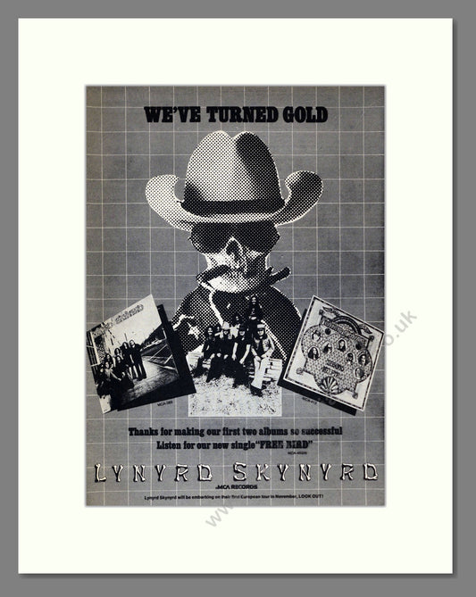 Lynyrd Skynyrd - First 2 Albums. Vintage Advert 1974 (ref AD301958)