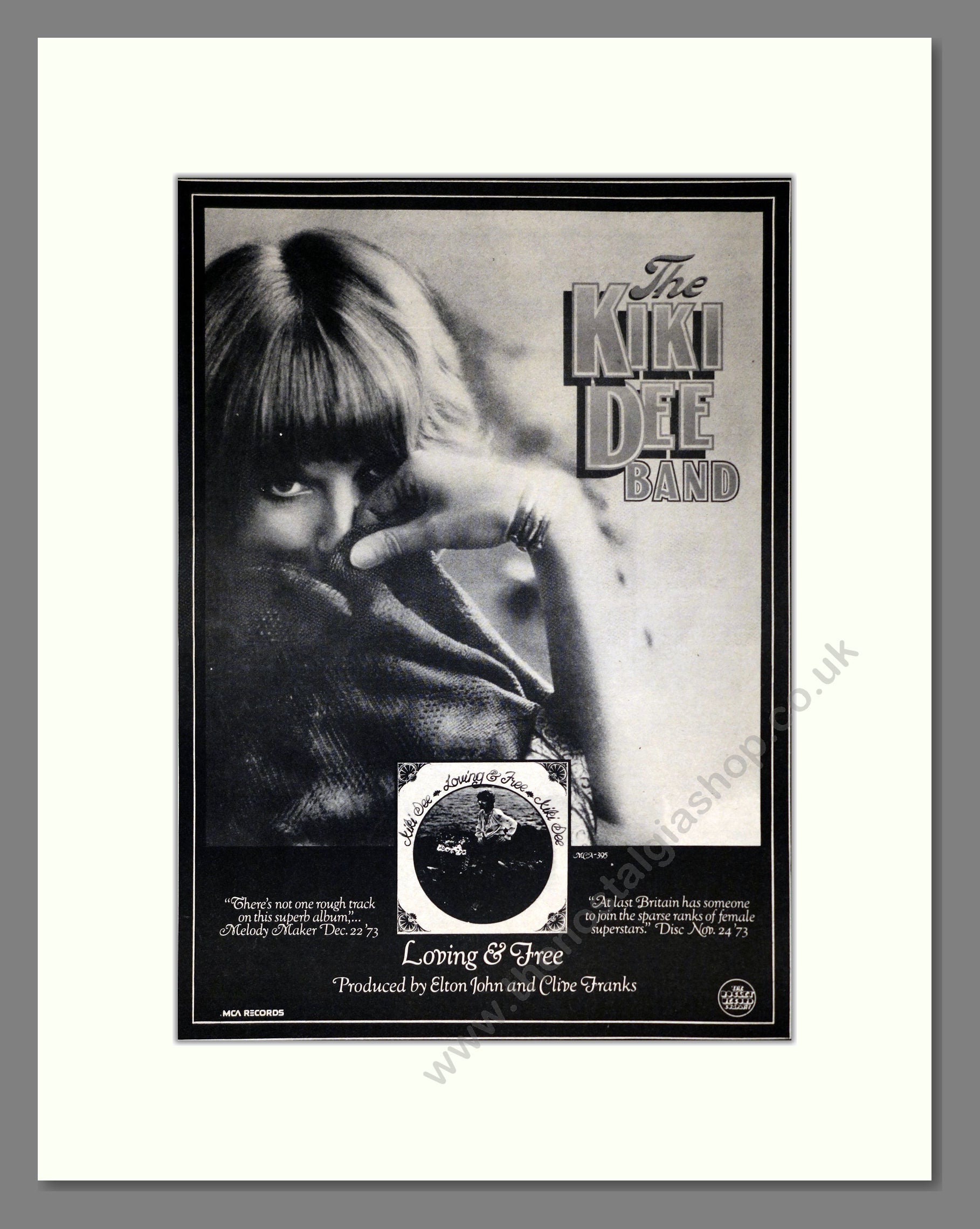 Kiki Dee - Loving And Free. Vintage Advert 1974 (ref AD301963)