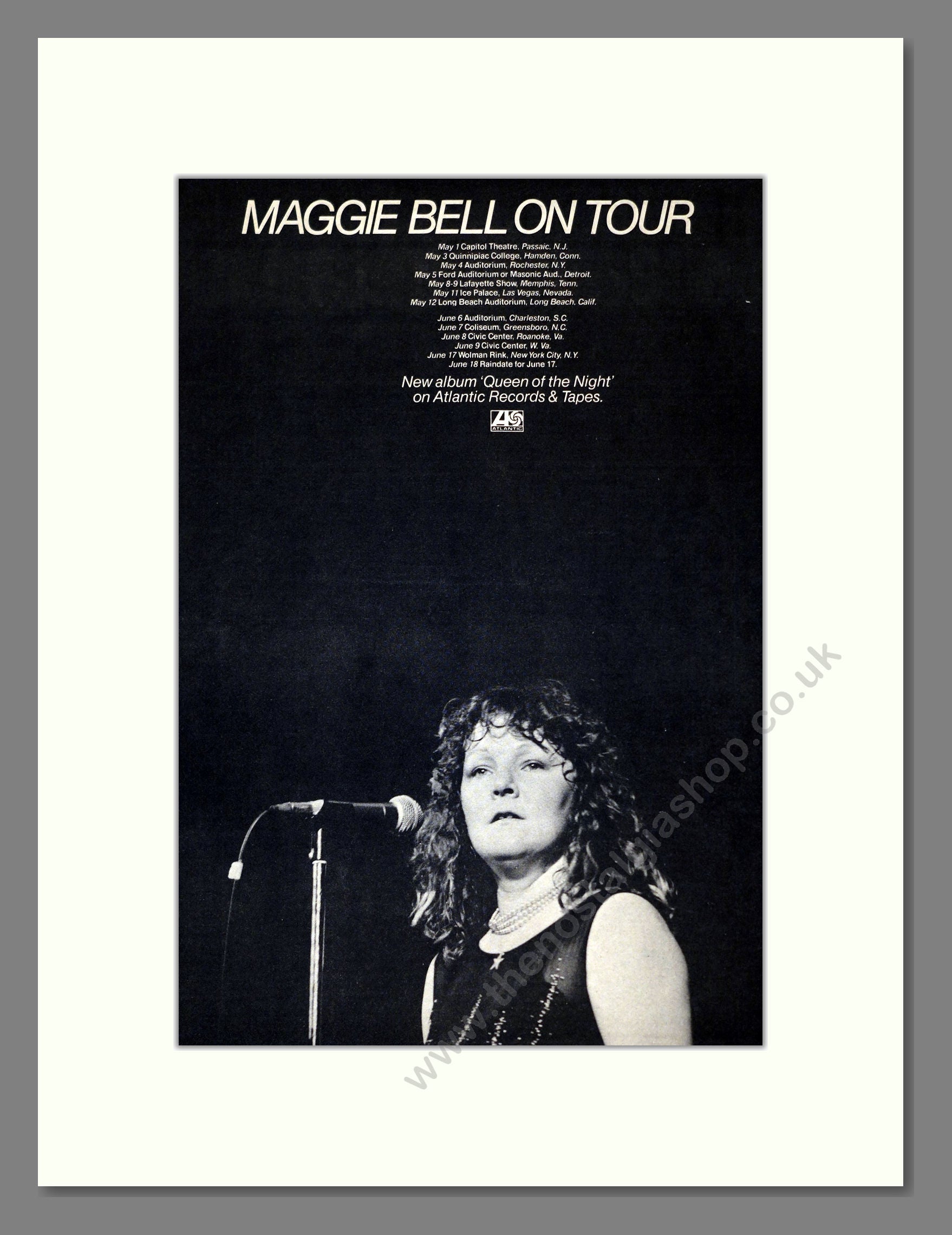 Maggie Bell - US Tour. Vintage Advert 1974 (ref AD301964)