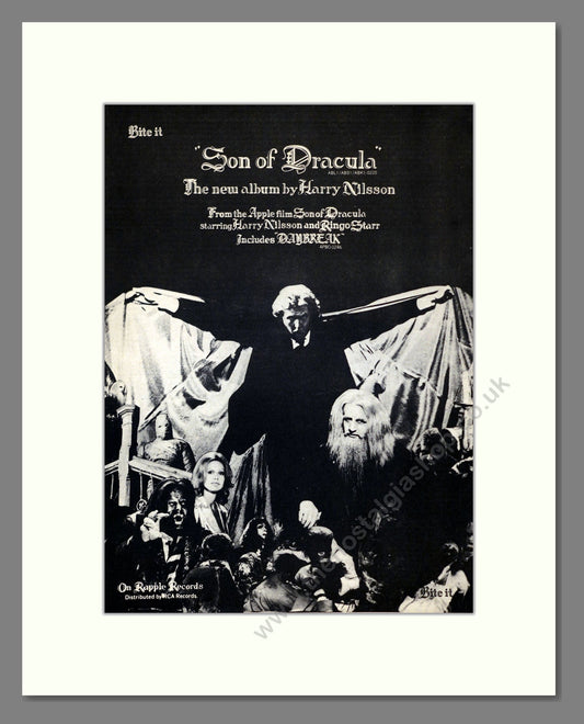 Harry Nilsson - Son Of Dracula. Vintage Advert 1974 (ref AD301967)