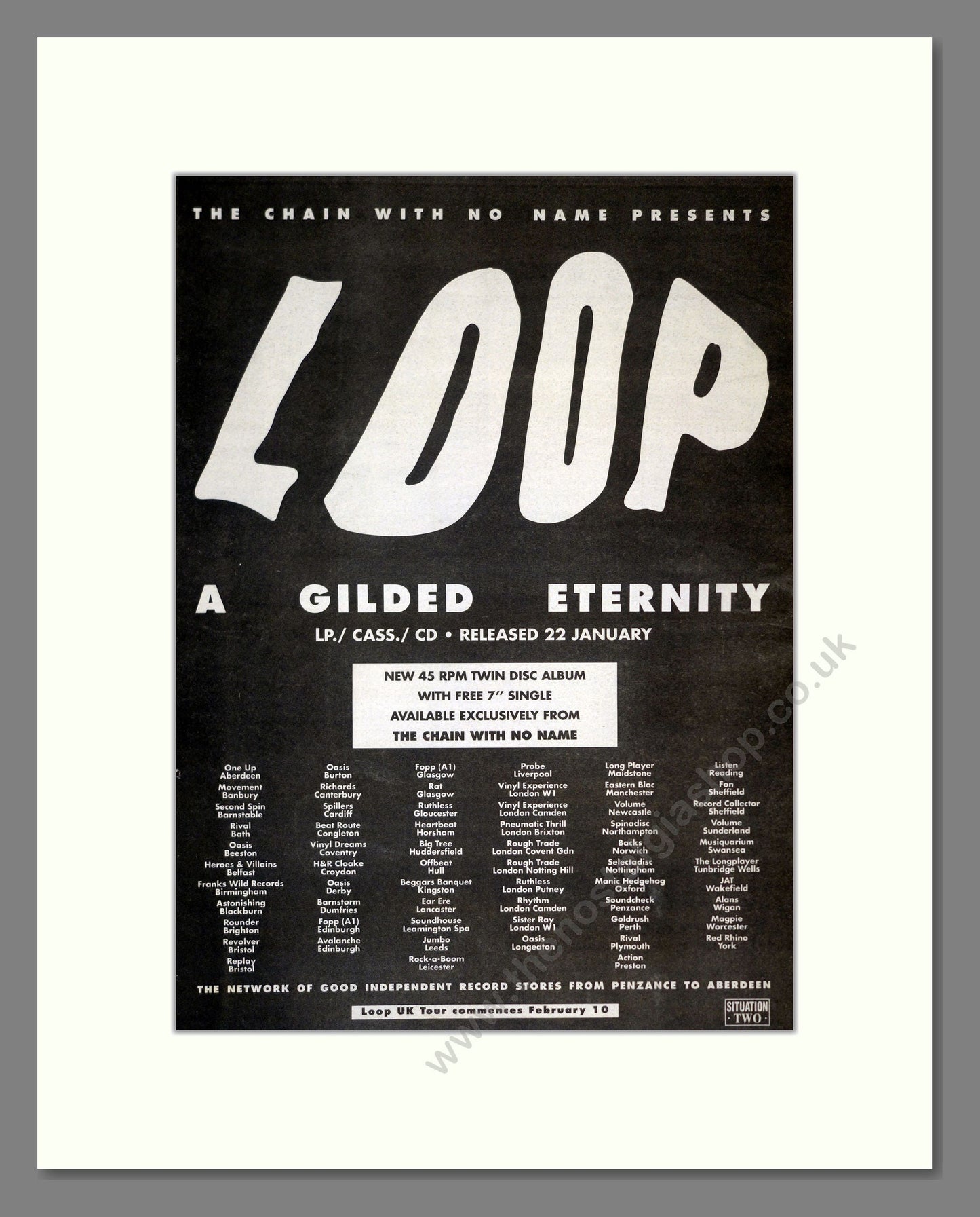 Loop - A Gilded Eternity. Vintage Advert 1990 (ref AD18013)