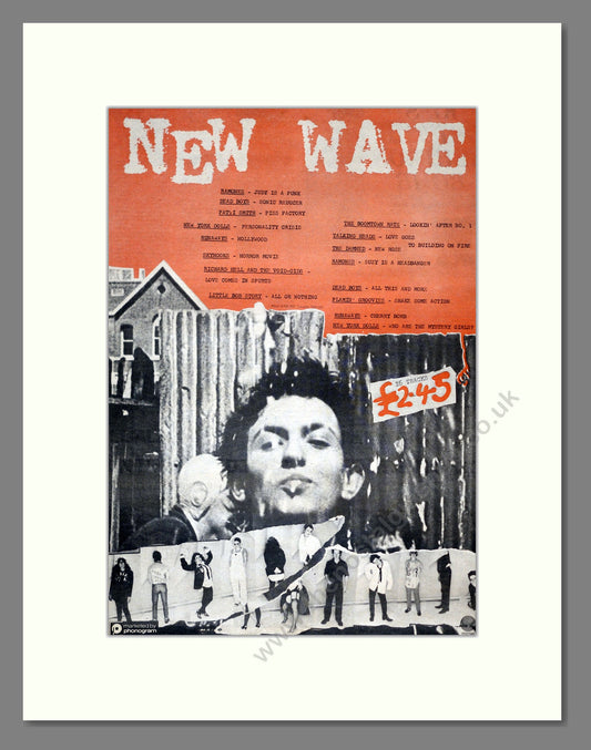 Various Artists - New Wave Compilation. Vintage Advert 1977 (ref AD18028)