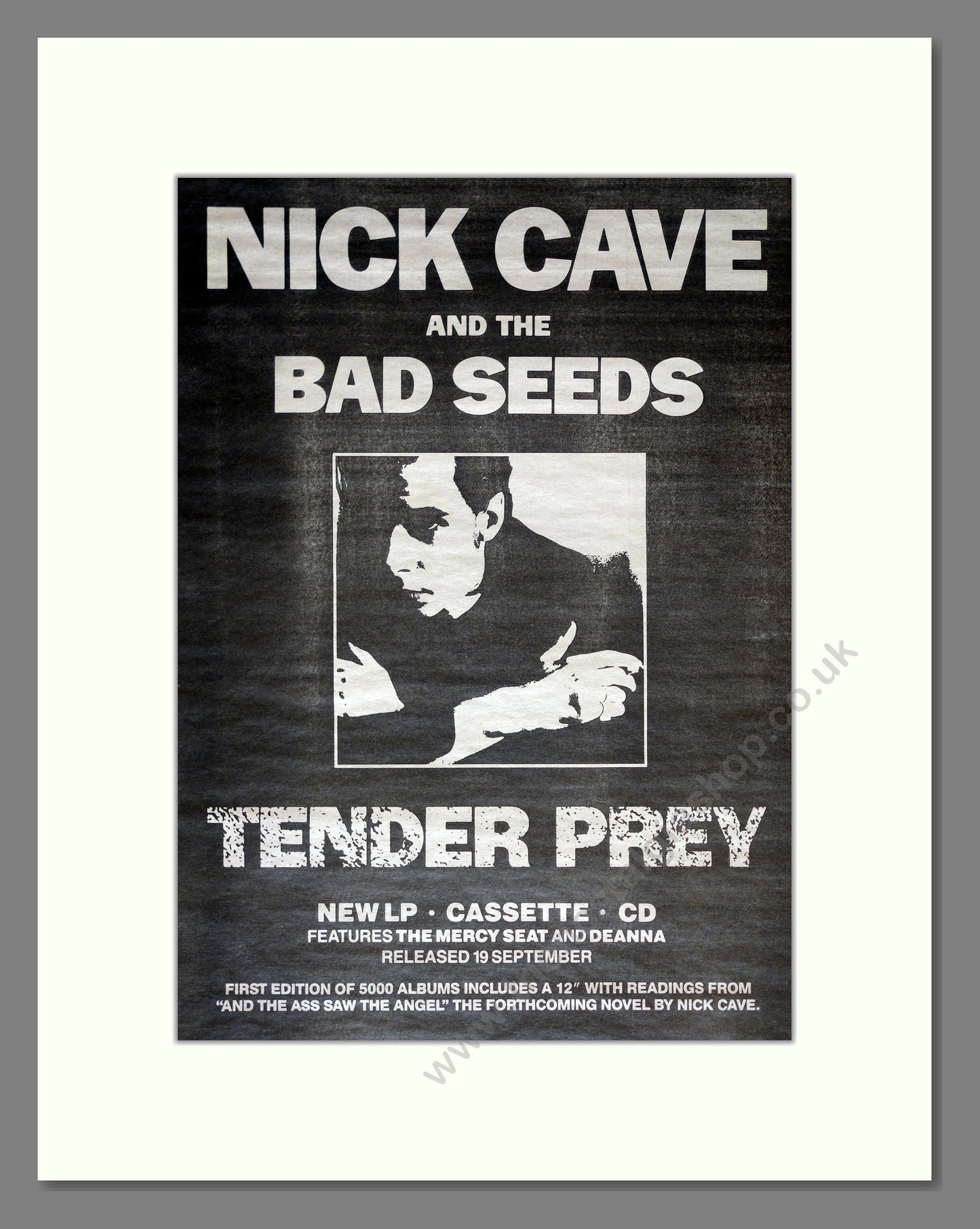 Nick Cave And The Bad Seeds - Tender Prey. Vintage Advert 1988 (ref AD18032)