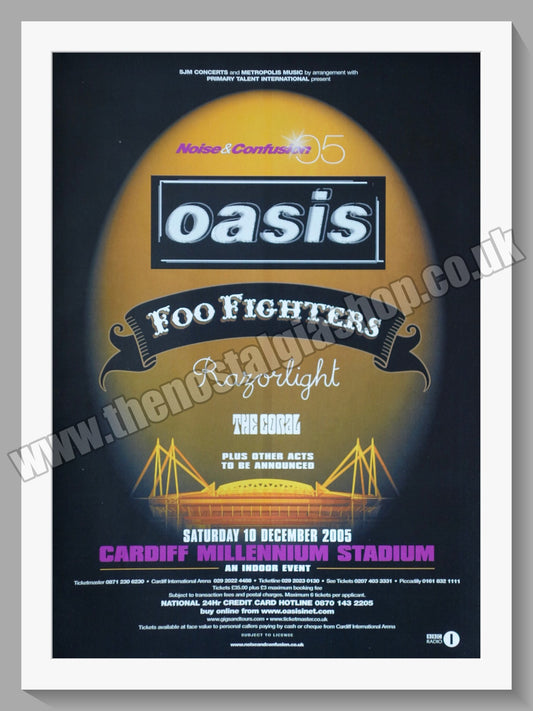 Oasis. Live at Cardiff Millennium Stadium 2005. Original advert. (ref AD56475)