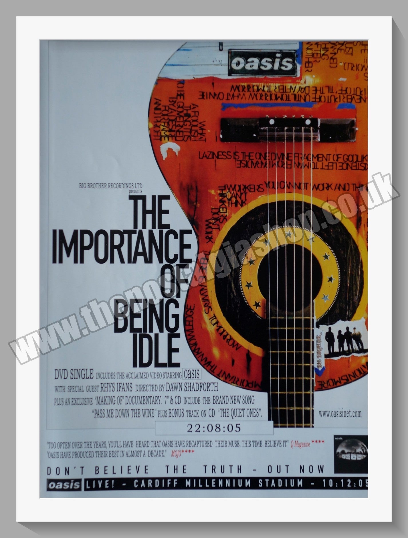 Oasis. The Importance Of Being Idle. 2005. Original advert. (ref AD56480)