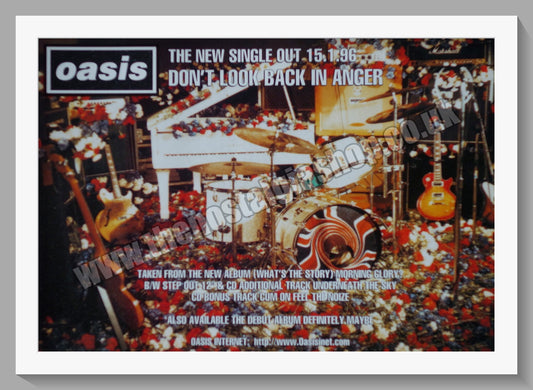 Oasis. Don't Look Back In Anger. 1996. Original advert. (ref AD56487)