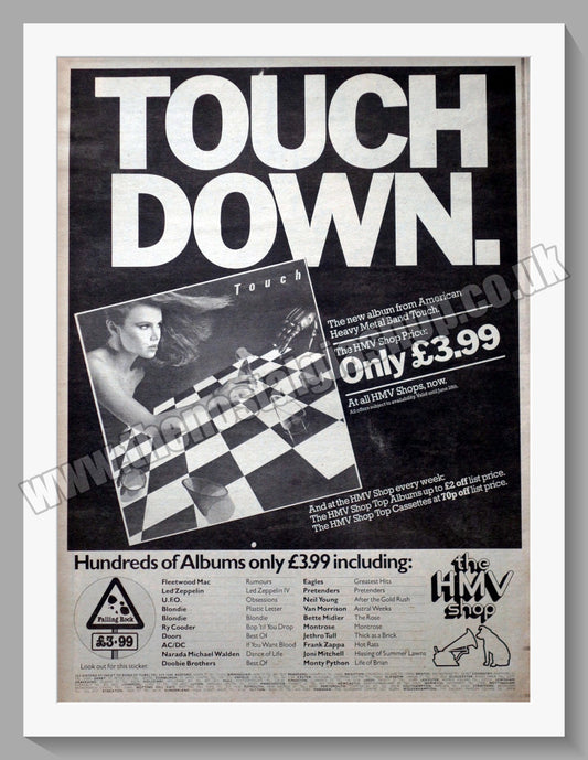 Touch. Touch Down. Original Advert 1980 (ref AD14239)