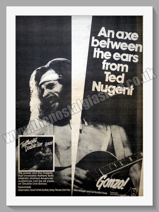 Ted Nugent Double Live Gonzo. Original Advert 1978 (ref AD14250)