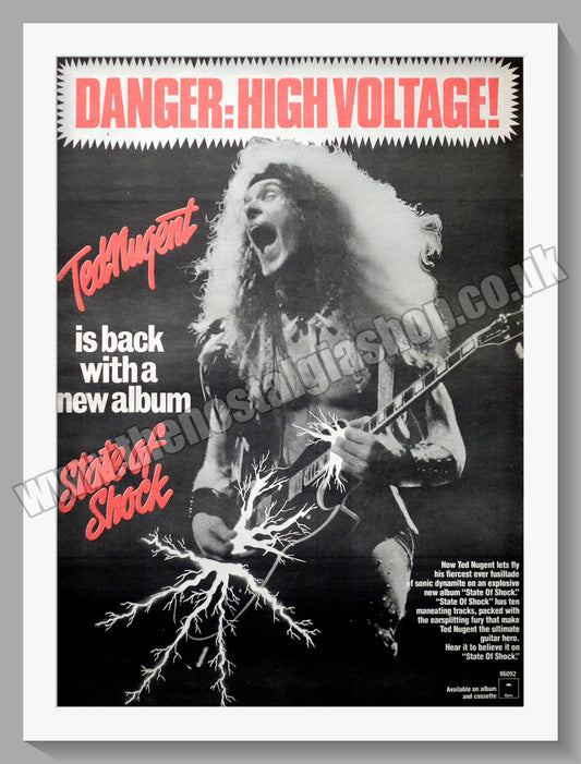 Ted Nugent State Of Shock. Original Advert 1979 (ref AD14252)