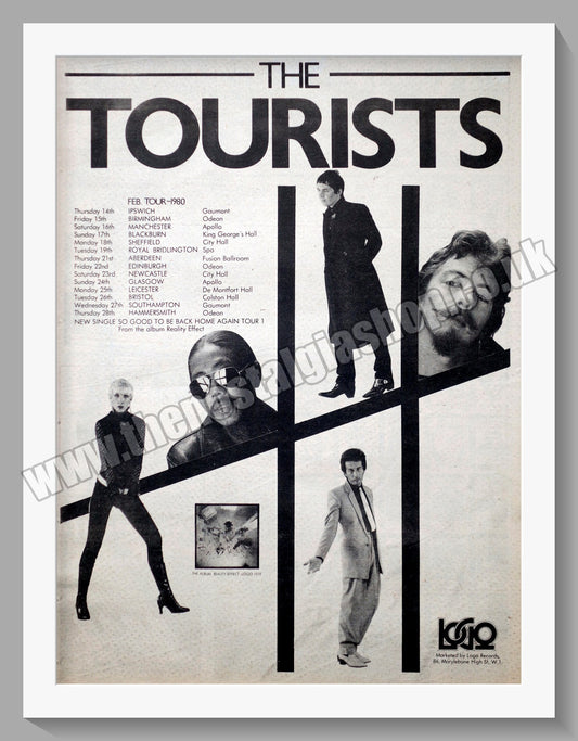 Tourists (The) UK Tour. Original Advert 1980 (ref AD14254)