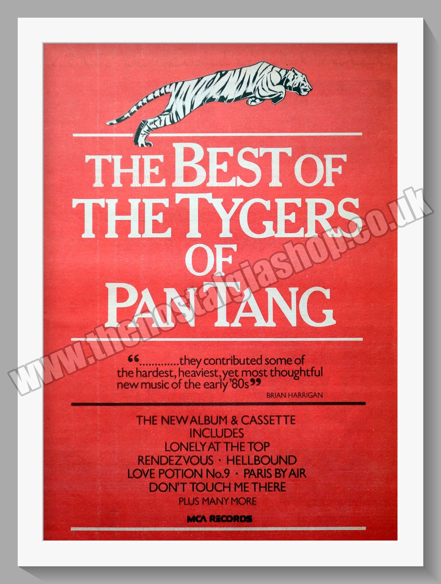 Tygers Of Pan Tang The Best Of. Original Advert 1983 (ref AD14260)