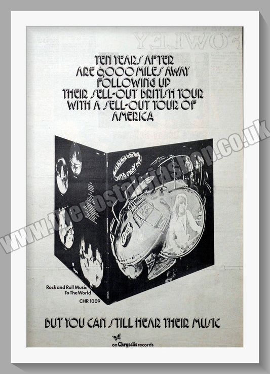 Ten Years After. Rock & Roll Music To The World. Original Advert 1972 (ref AD14264)