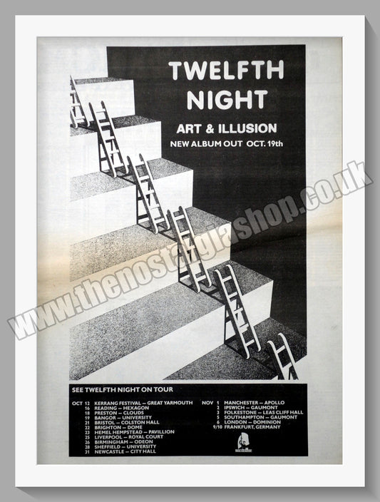 Twelfth Night. Art & Illusion. Original Advert 1984 (ref AD14266)