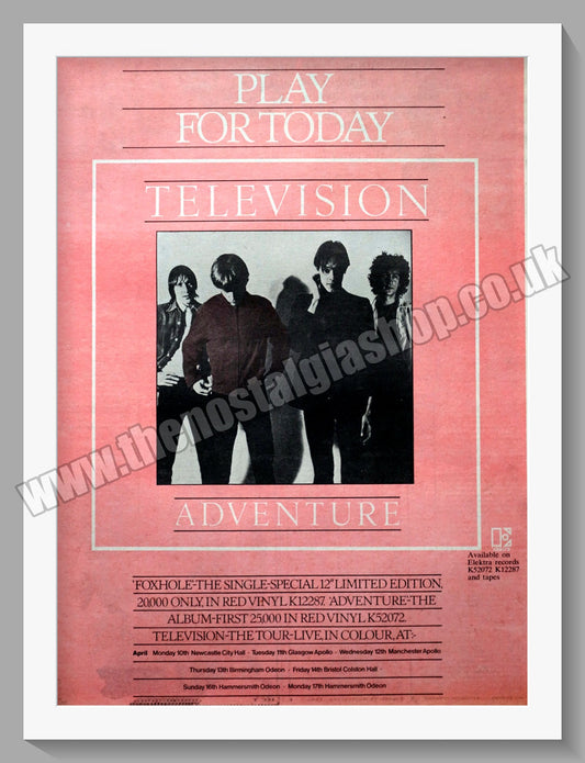 Television. Adventure. Original Advert 1978 (ref AD14269)