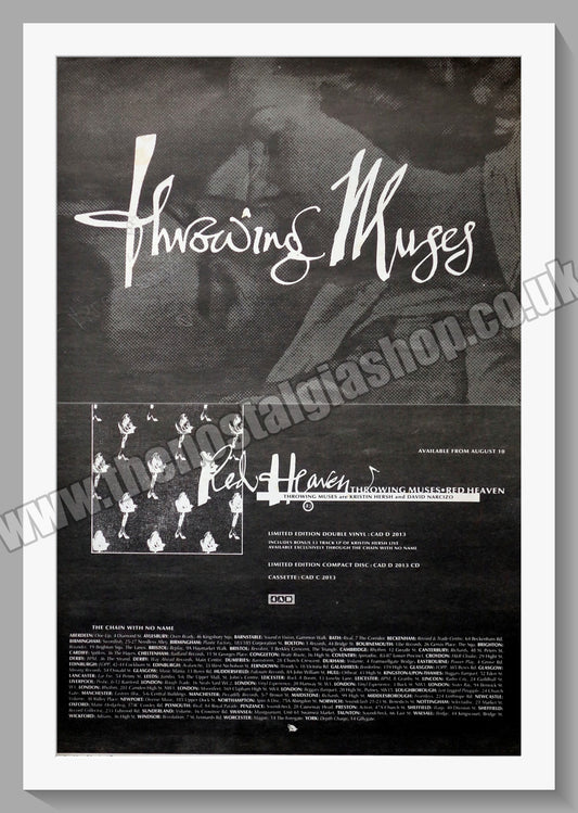 Throwing Muses. Red Heaven. Original Advert 1992 (ref AD14273)