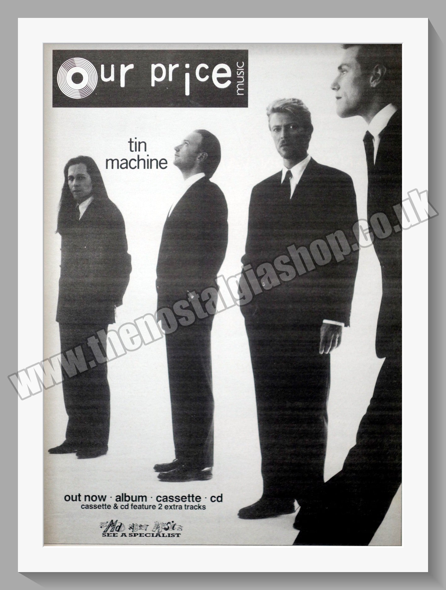 Tin Machine. Self Titled. Original Advert 1989 (ref AD14274)