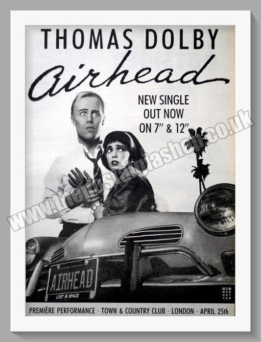 Thomas Dolby. Airhead. Original Advert 1988 (ref AD14277)