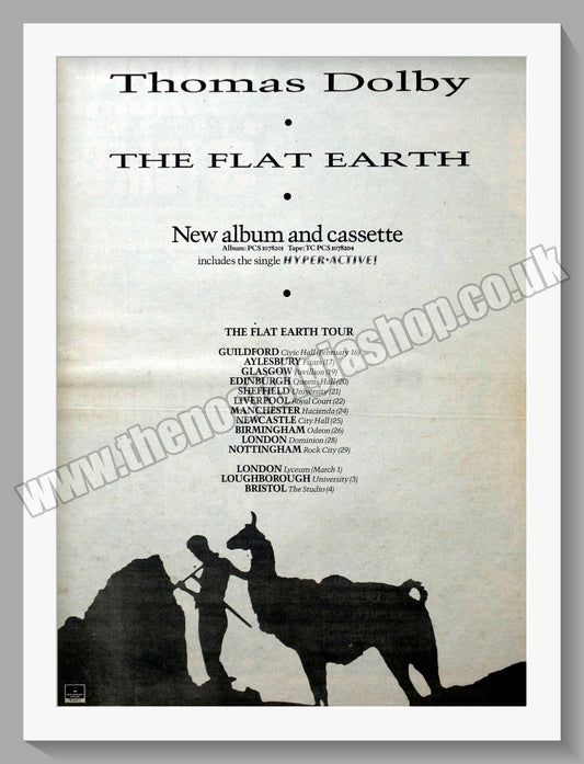 Thomas Dolby. The Flat Earth. UK Tour. Original Advert 1984 (ref AD14278)