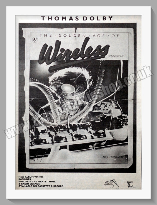 Thomas Dolby. Golden Age Of Wireless. Original Advert 1982 (ref AD14279)