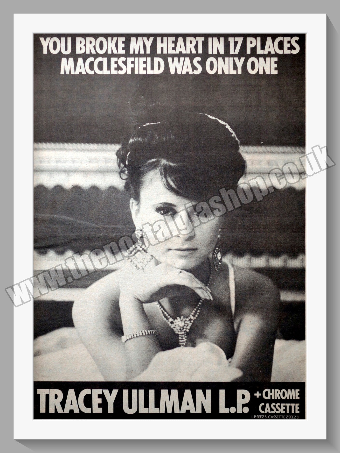 Tracey Ullman. You Broke My Heart. Original Advert 1983 (ref AD14280)