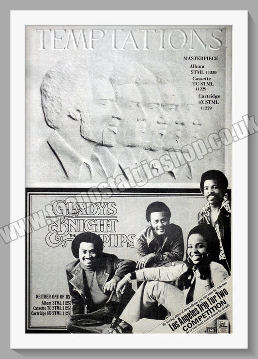 Temptations & Gladys Knight. Original Advert 1973 (ref AD14283)