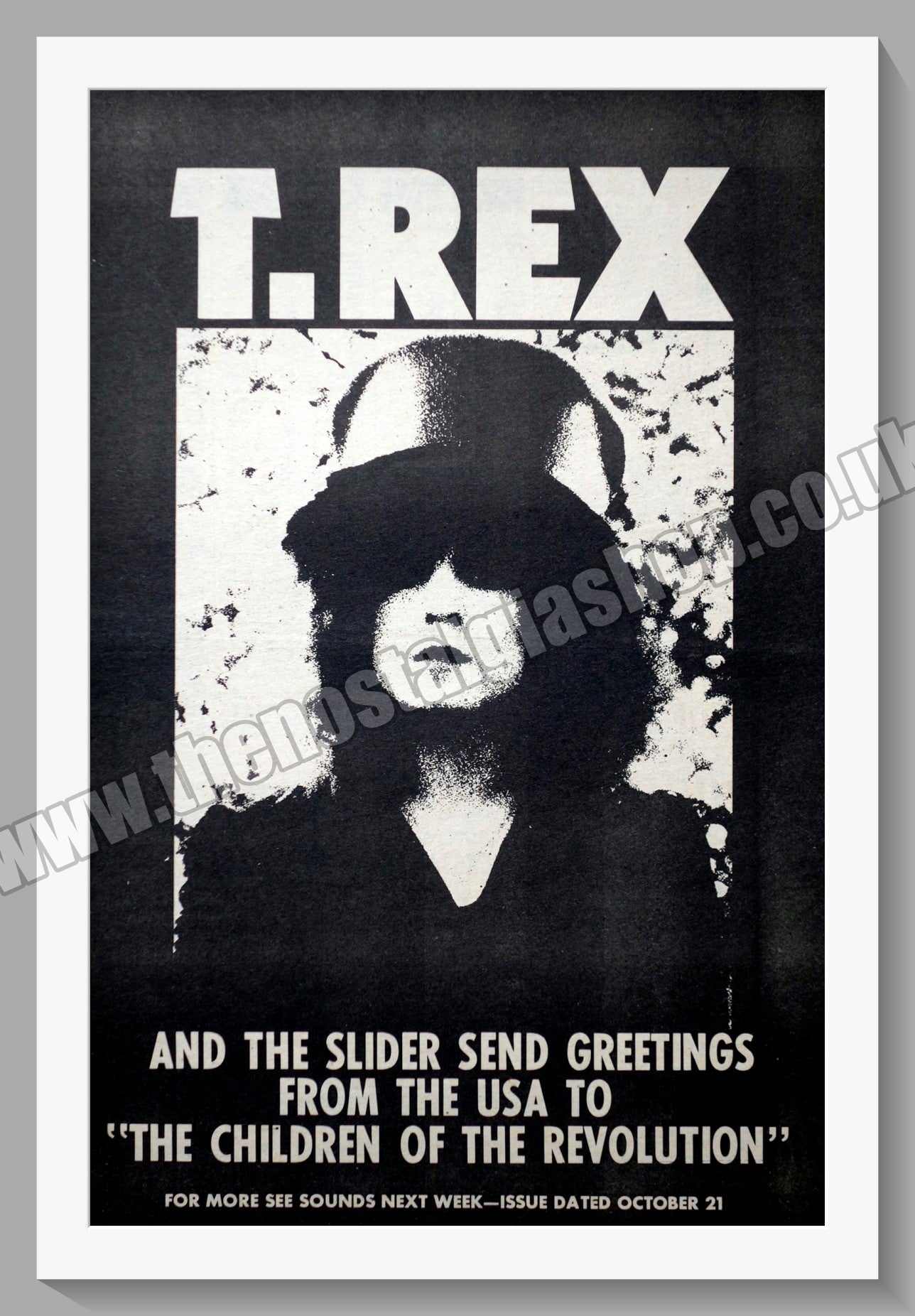 T. Rex. Children Of The Revolution. Original Advert 1972 (ref AD14232)