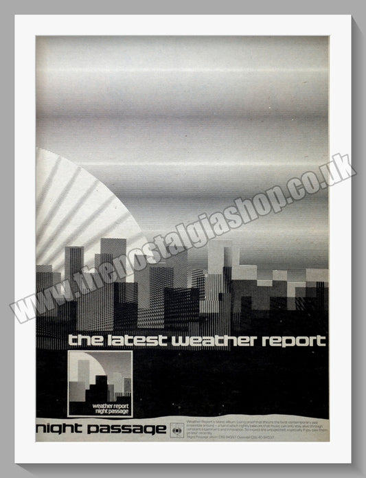 Weather Report. Night Passage. Original Vintage Advert 1980 (ref AD14354)