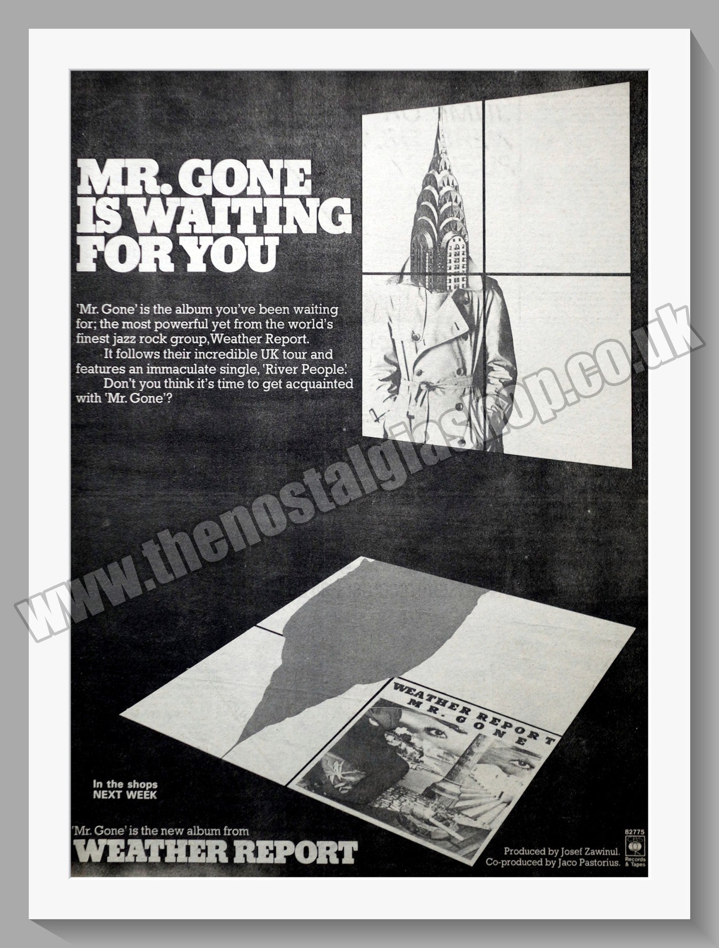 Weather Report. Mr Gone. Original Vintage Advert 1978 (ref AD14355)