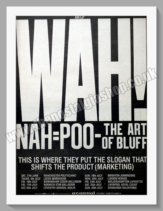 Wah Nah=Poo. The Art Of Bluff. Original Vintage Advert 1981 (ref AD14358)