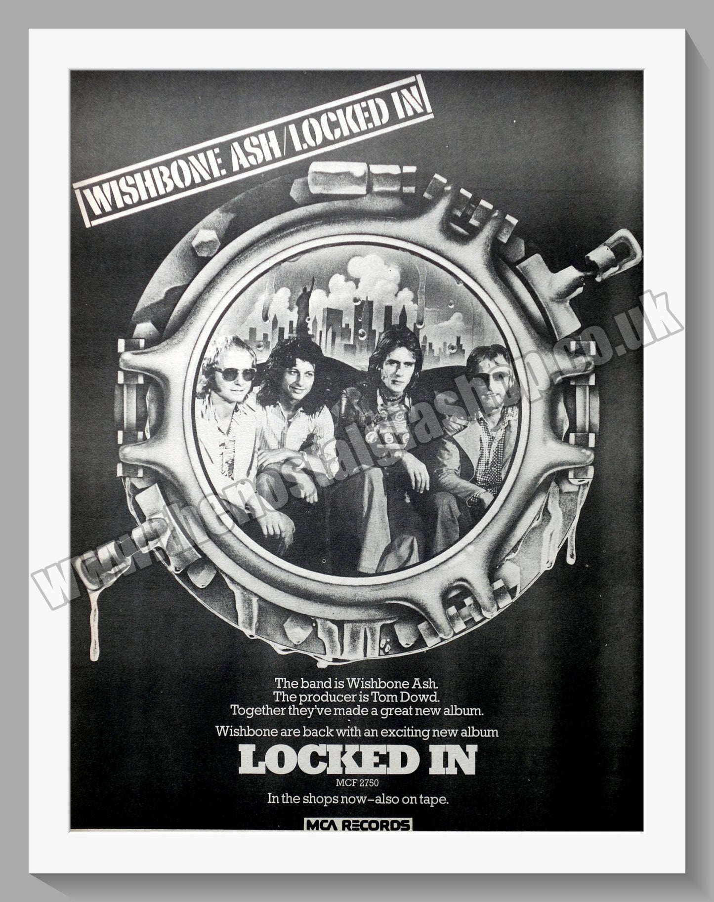 Wishbone Ash. Locked In. Original Vintage Advert 1976 (ref AD14376)