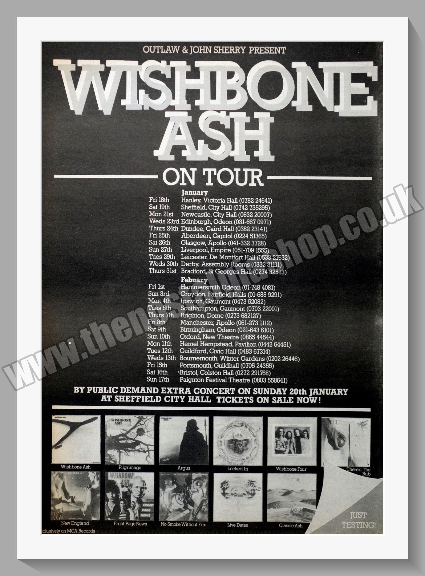 Wishbone Ash On Tour. Original Vintage Advert 1979 (ref AD14380)