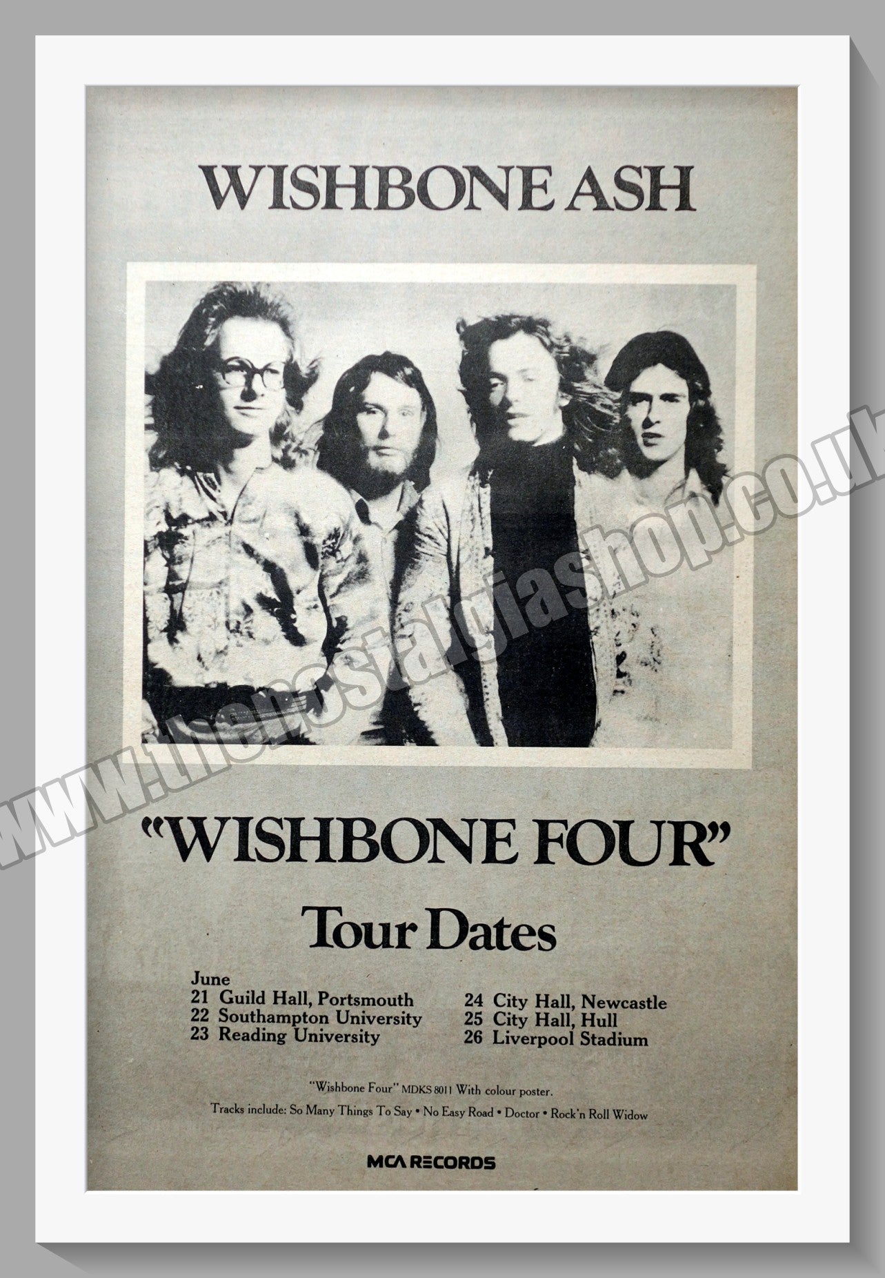 Wishbone Ash. Wishbone Four. Original Vintage Advert 1973 (ref AD14381)