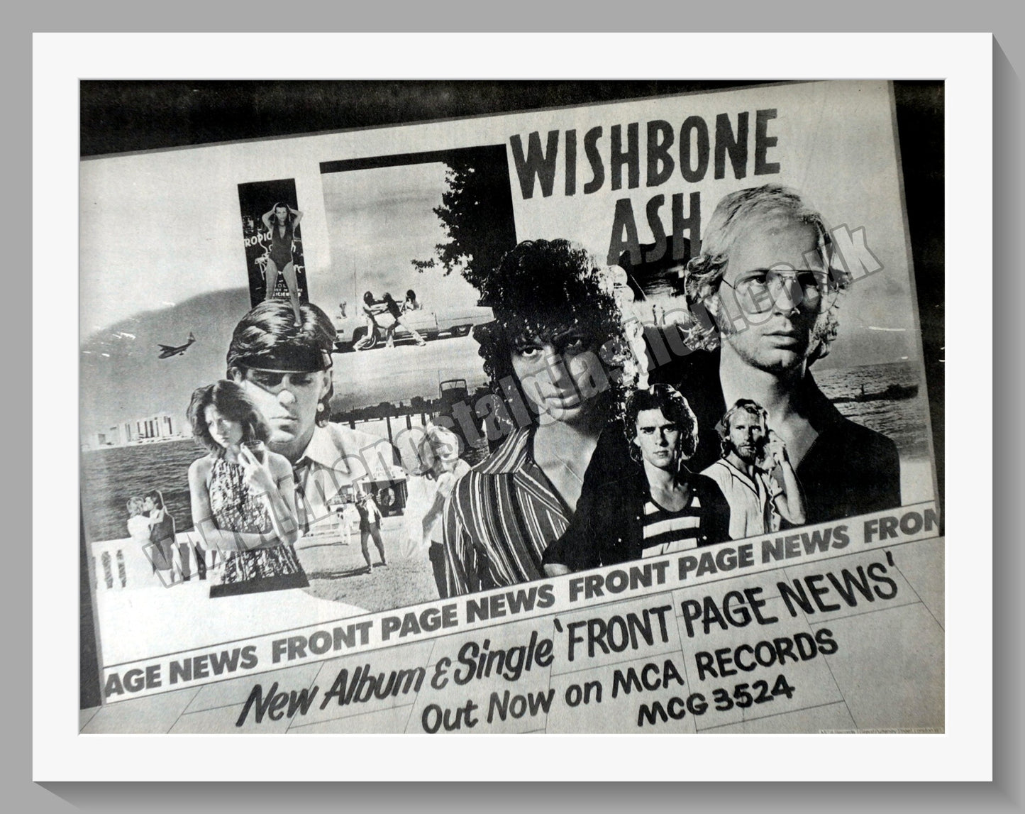 Wishbone Ash. Front Page News. Original Vintage Advert 1977 (ref AD14387)