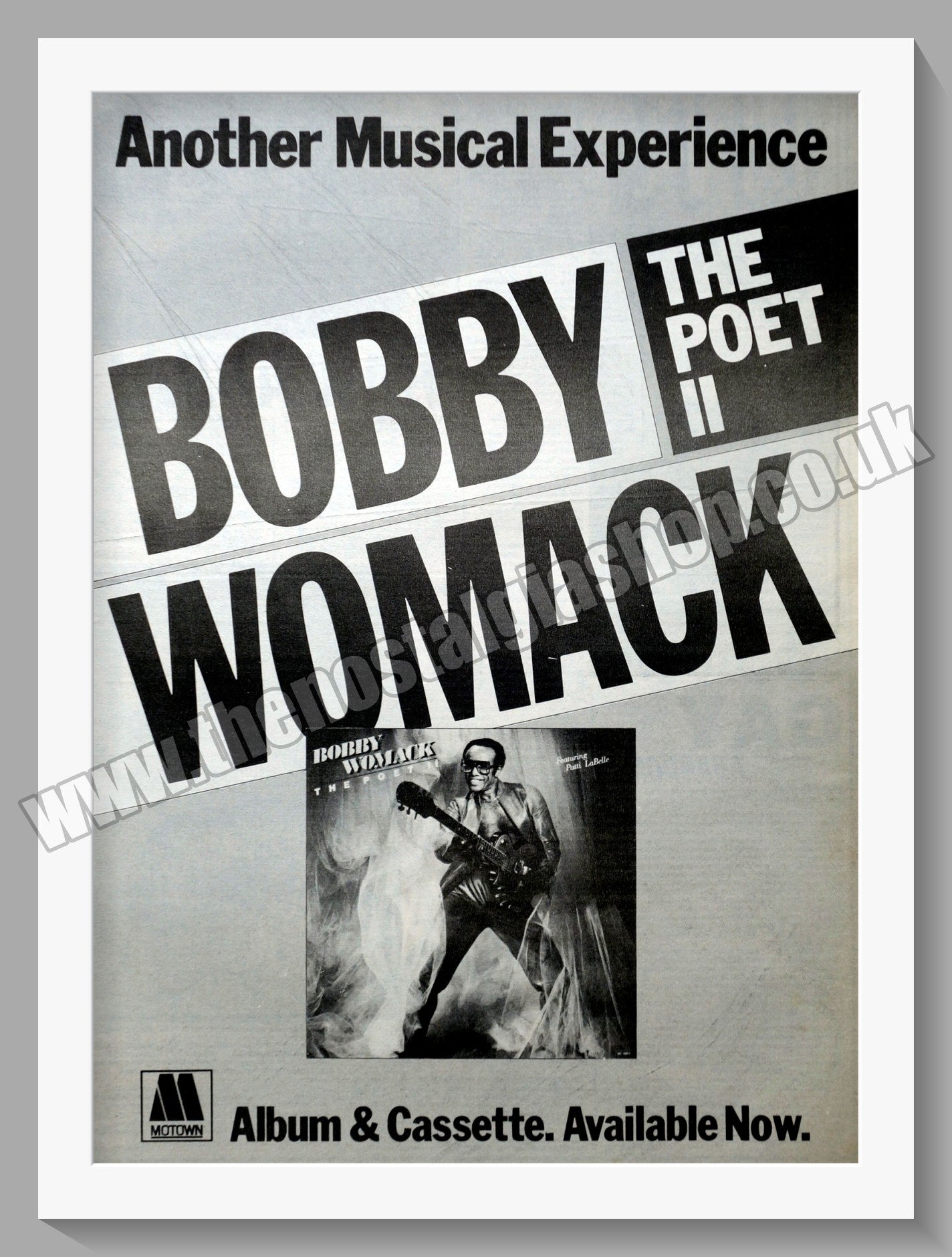 Bobby Womack. The Poet II Original Vintage Advert 1984 (ref AD14417)