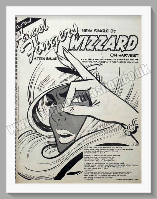 Wizzard. Angel Fingers. Original Vintage Advert 1973 (ref AD14426)