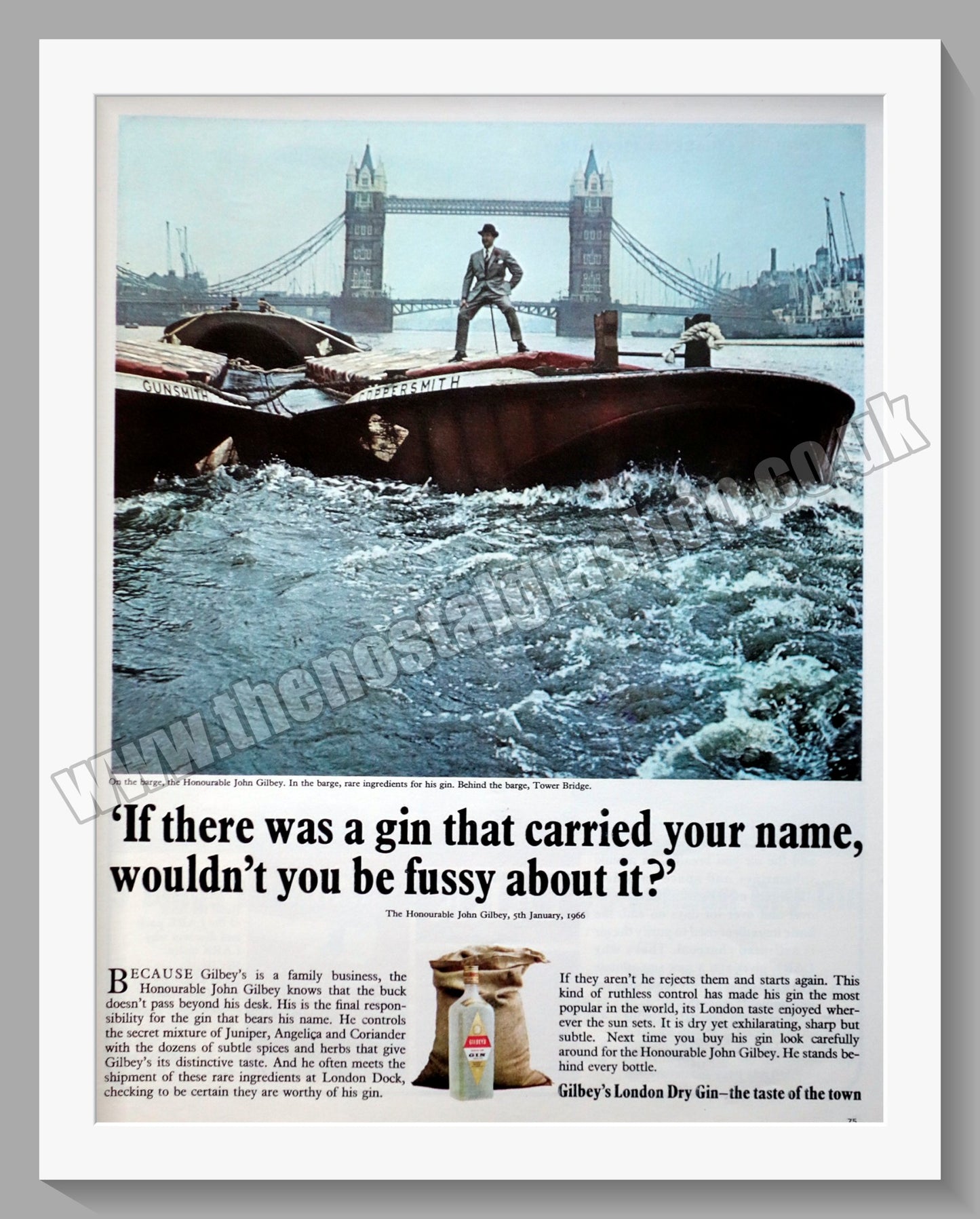 Gilbey's Gin. Original Advert 1966 (ref AD300303)