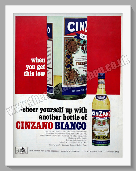 Cinzano Bianco. Original Advert 1967 (ref AD300189)