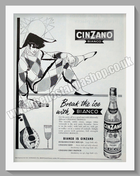 Cinzano Bianco. Original Advert 1960 (ref AD300190)