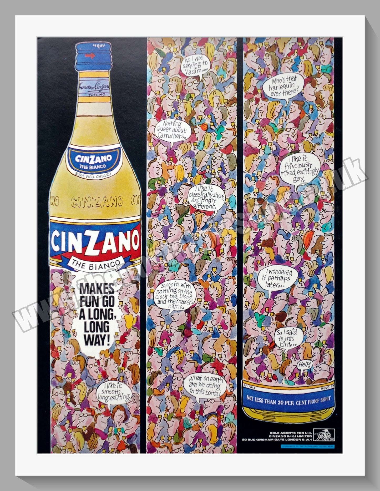 Cinzano Bianco. Original Advert 1968 (ref AD300202)