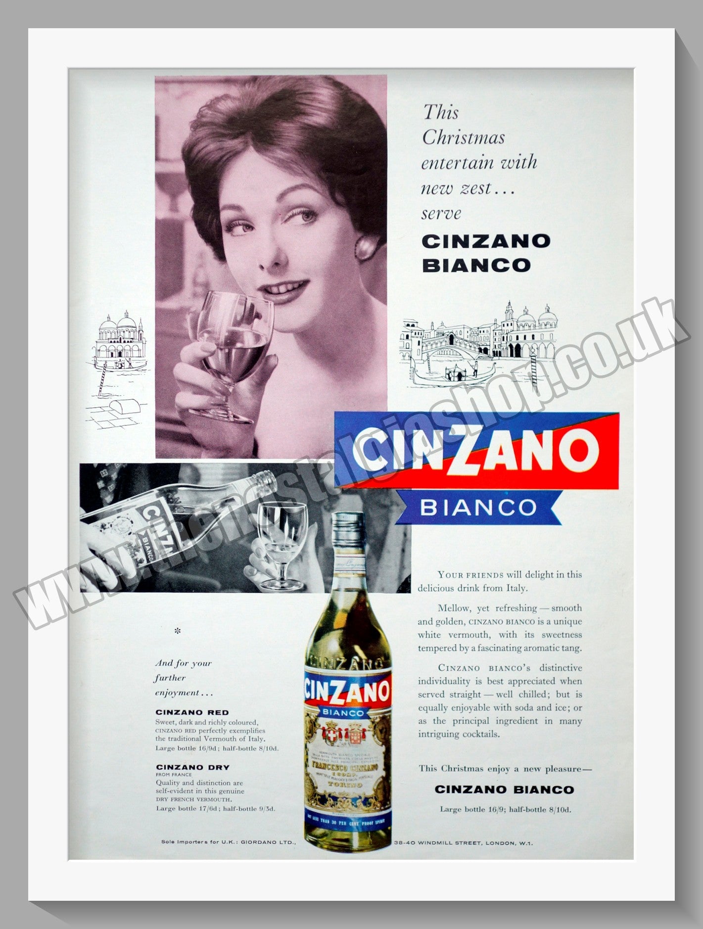 Cinzano Bianco. Original Advert 1948 (ref AD300203)