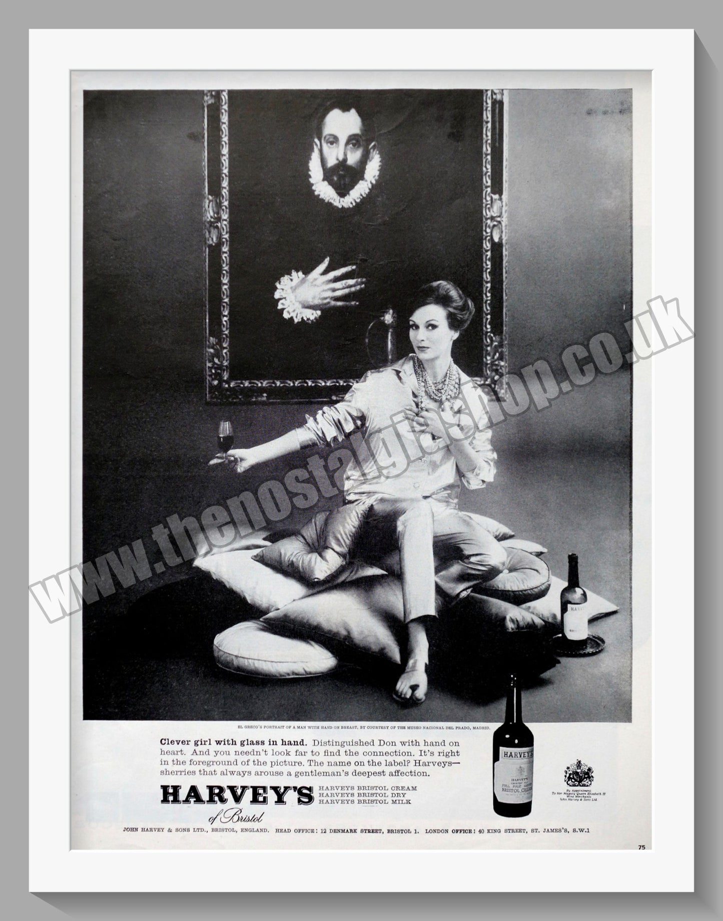 Harveys Bristol Sherry. Original Advert 1960 (ref AD300246)