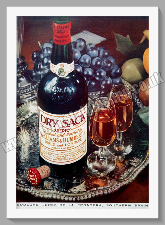 Dry Sack Sherry. Original Advert 1960 (ref AD300247)